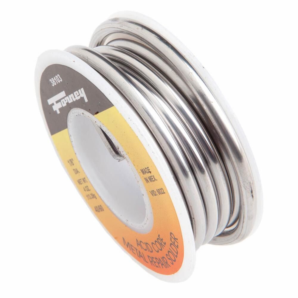Solder, General Purpose Repair, Acid Core, 1/8", 4 Oz.