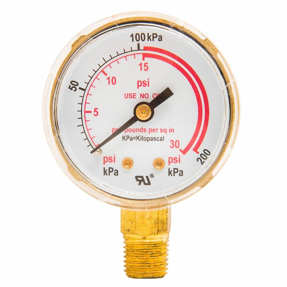 Forney 0-30 PSI Regulator Gauge, 2-In
