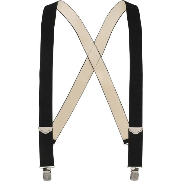 Welch Workwear Men's 1-1/2-In X-Back Casual Clip-On Suspender in Black, 50-In