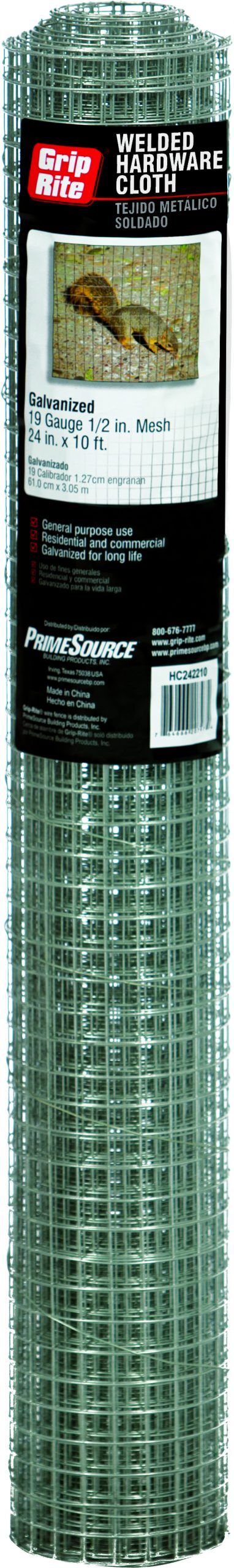 1/2-In x 24-In x 10-Ft Galvanized Steel Mesh Hardware Cloth