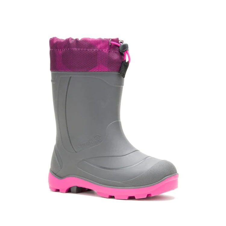 Kamik Kids' Snobuster 2 Boot in Charcoal/Magenta