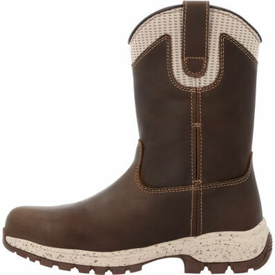 Women's Eagle Trail Pull-On Work Boot in Brown