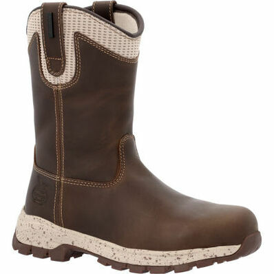Women's Eagle Trail Pull-On Work Boot in Brown