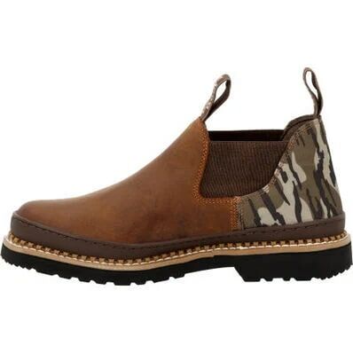Georgia Men's Mossy Oak Bottomlands Romeo Work Shoe in Brown Camo