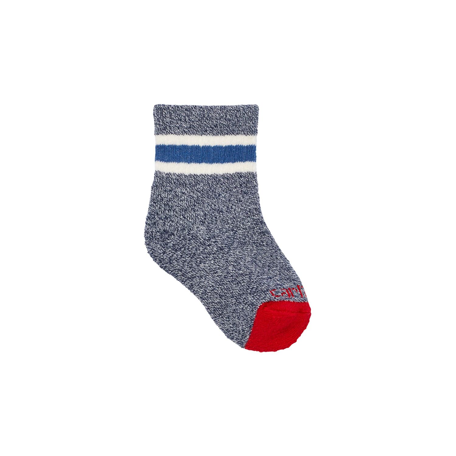 Carhartt Kids' Midweight Camp Crew Sock 6-Pk in Navy/Black Heather