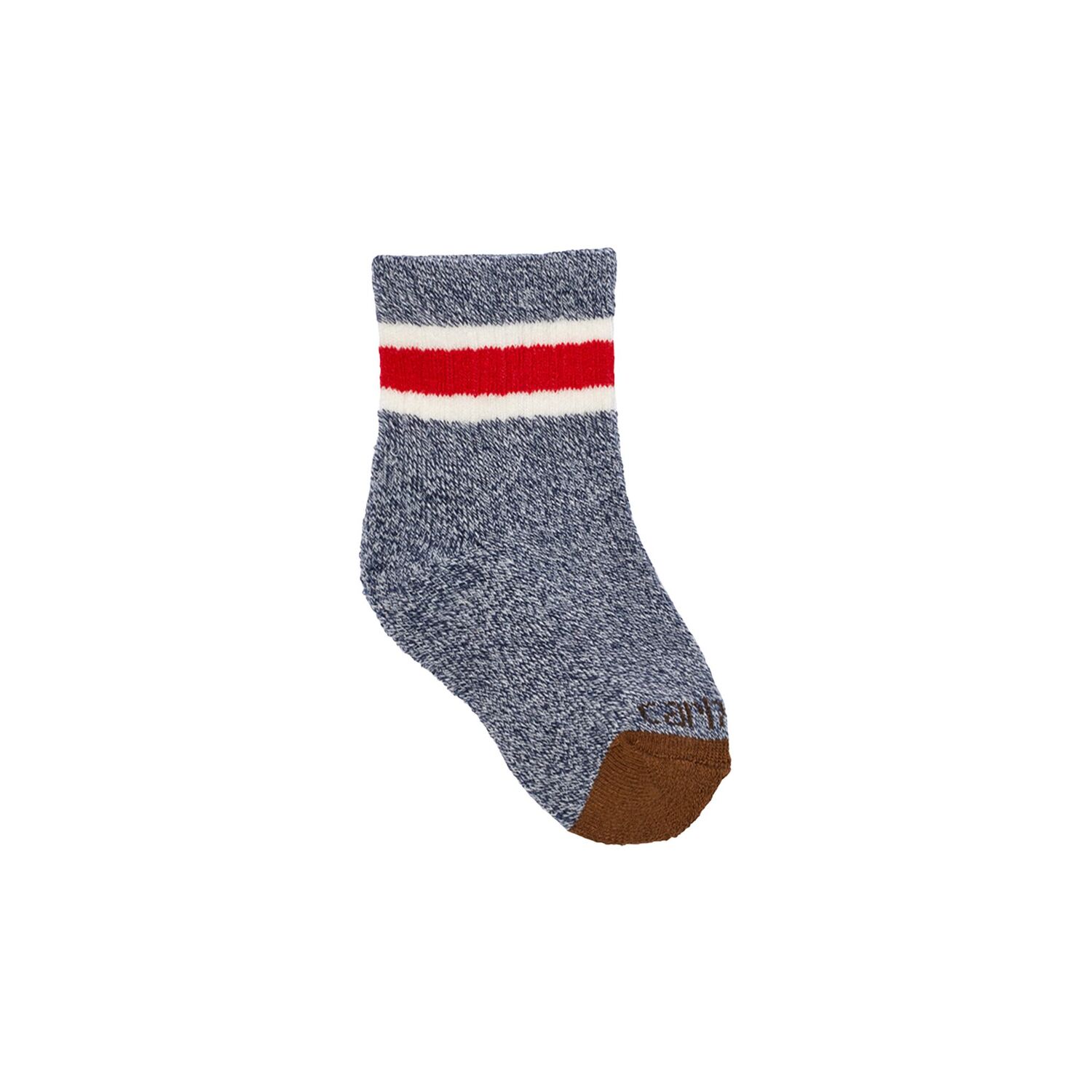 Carhartt Kids' Midweight Camp Crew Sock 6-Pk in Navy/Black Heather