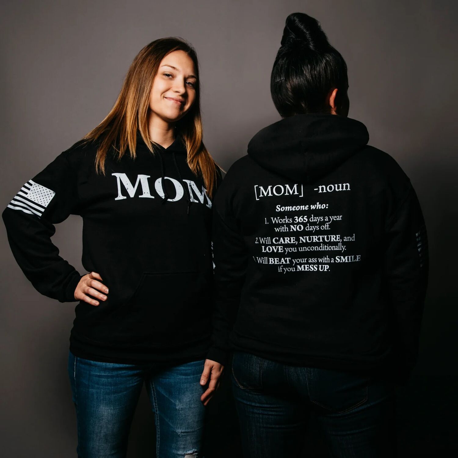 Grunt Style Women's Mom Defined Hoodie in Black