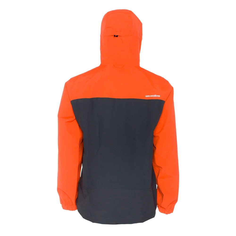 Grundens Men's Full Share Jacket in Orange/Grey