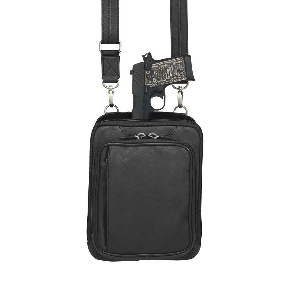 Gun Tote'n Mamas Crossbody Shoulder Pouch Concealed Carry Bag Leather