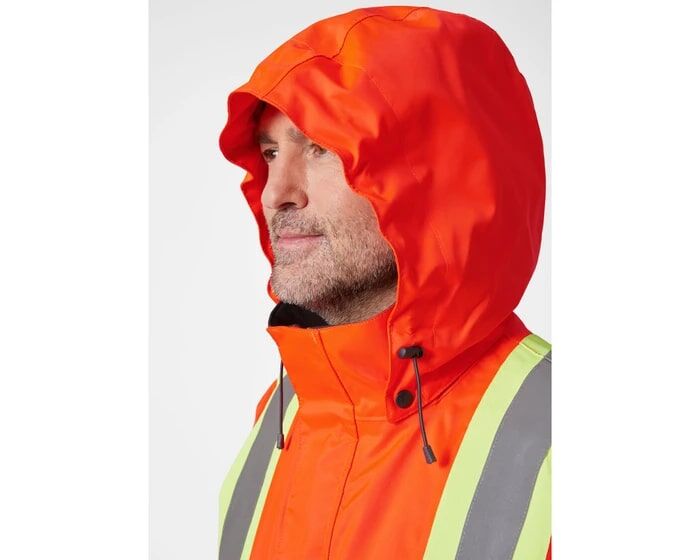Helly Hanson Workwear Men's Alta Hi-Vis Waterproof Shell Jacket CSA in Orange