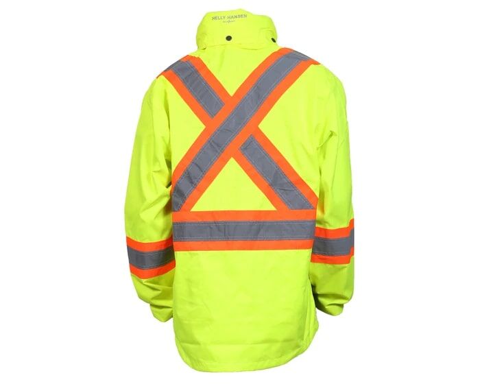 Helly Hanson Workwear Men's Alta Hi-Vis Waterproof Shell Jacket CSA in Yellow