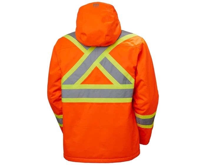 Helly Hanson Workwear Men's Alta Hi-Vis Insulated Winter Jacket CSA in Orange