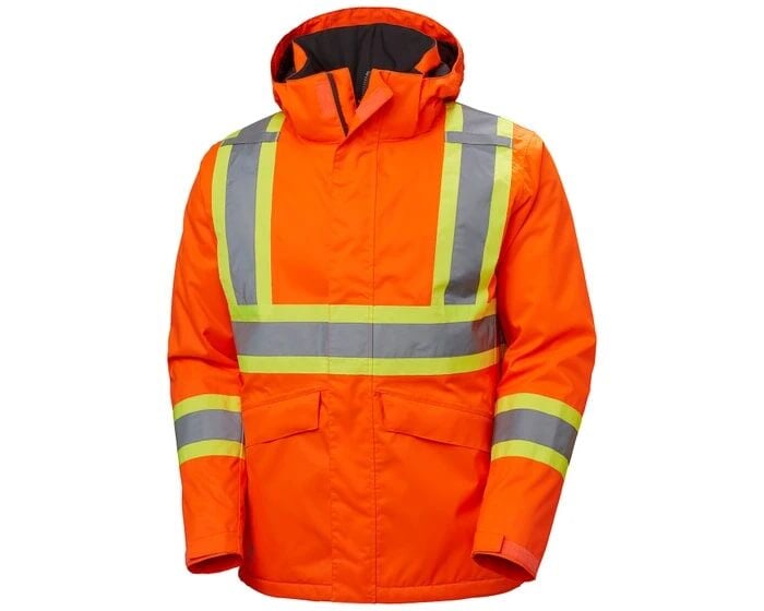 Helly Hanson Workwear Men's Alta Hi-Vis Insulated Winter Jacket CSA in Orange