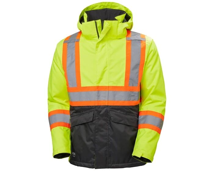 Helly Hanson Workwear Men's Alta Hi-Vis Insulated Winter Jacket CSA in Yellow