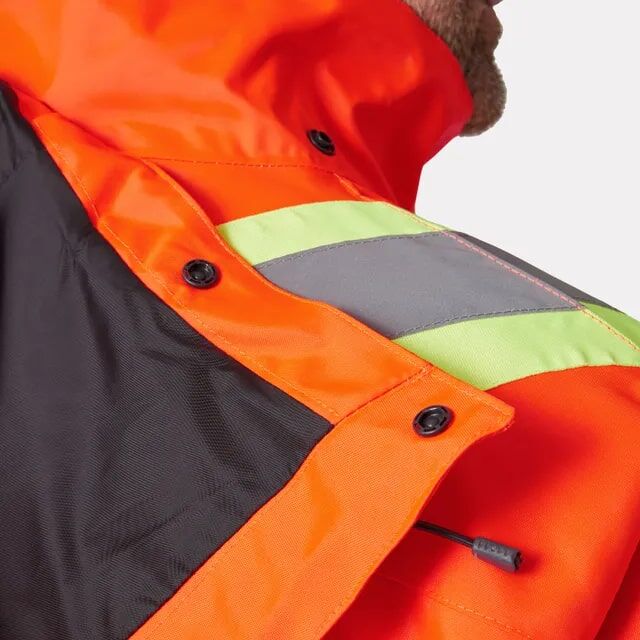 Helly Hansen Men's Alta Hi Vis Waterproof Shell Jacket CSA in Orange
