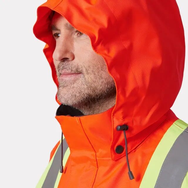 Helly Hansen Men's Alta Hi Vis Waterproof Shell Jacket CSA in Orange