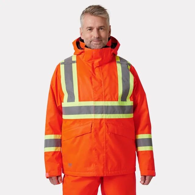 Helly Hansen Men's Alta Hi Vis Waterproof Insulated Winter Jacket CSA in Orange