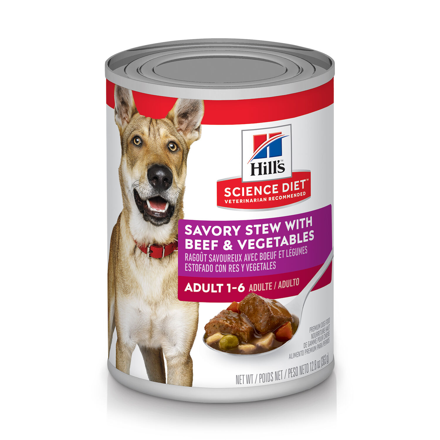 Hill's Science Diet Beef & Vegetables Savory Stew Adult Wet Dog Food, 12.8-Oz Can 