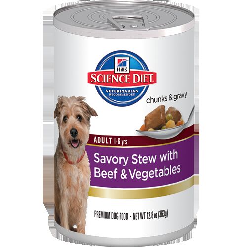 Hill's Science Diet Beef & Vegetables Savory Stew Adult Wet Dog Food, 12.8-Oz Can 