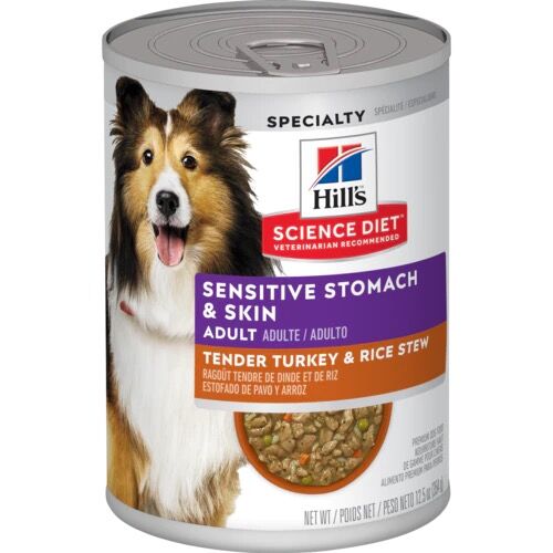 Hill's® Science Diet® Adult Sensitive Stomach & Skin Tender Turkey & Rice Stew Dog Food, 12.5-Oz
