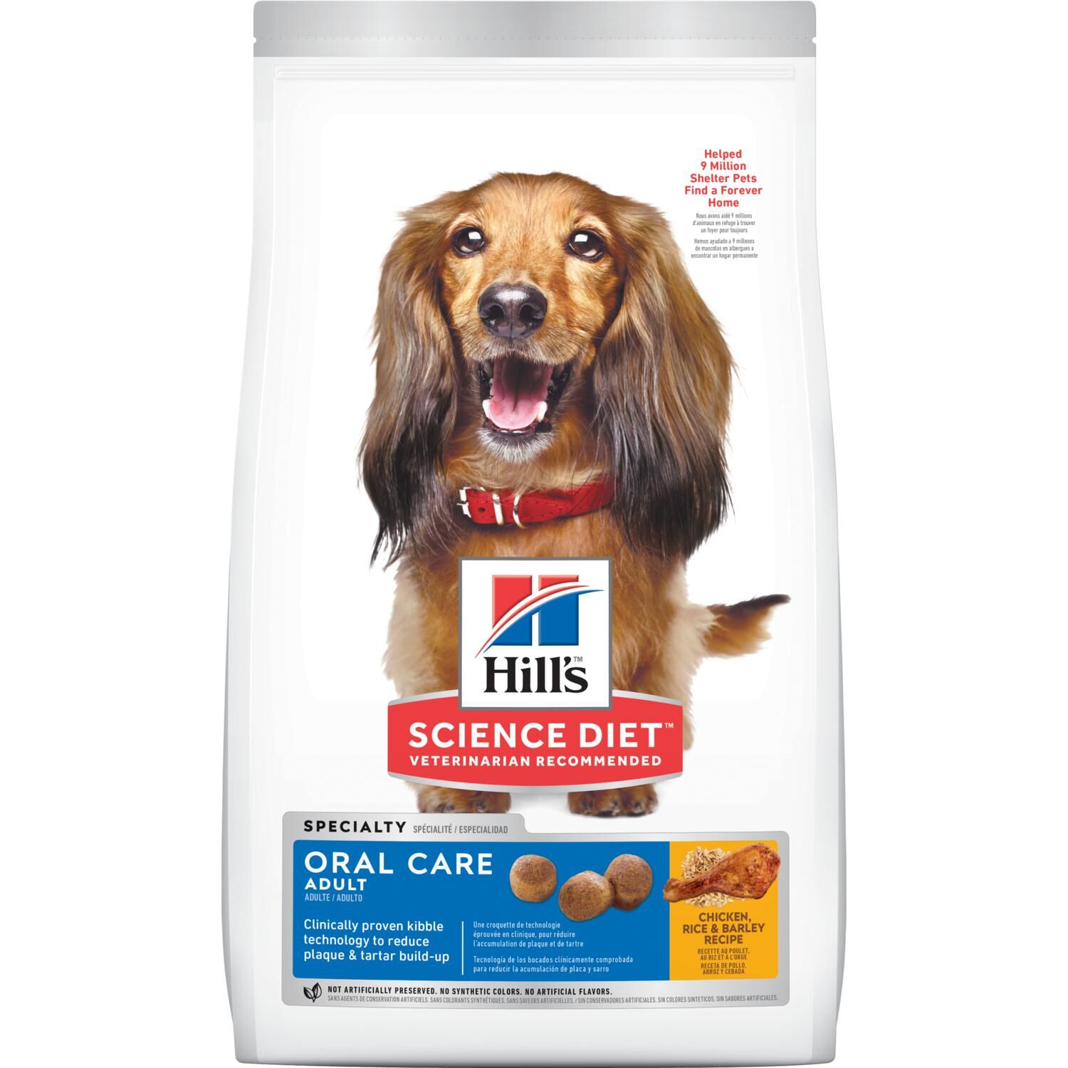 Hill's Science Diet Adult Oral Care Chicken, Rice & Barley Recipe Dog Food, 4-Lb