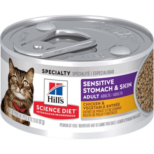 Hill's® Science Diet® Sensitive Stomach & Skin Chicken & Vegetable Adult Wet Cat Food, 2.9-Oz