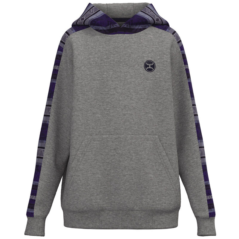Hooey Youth Canyon Aztec Hoody in Grey