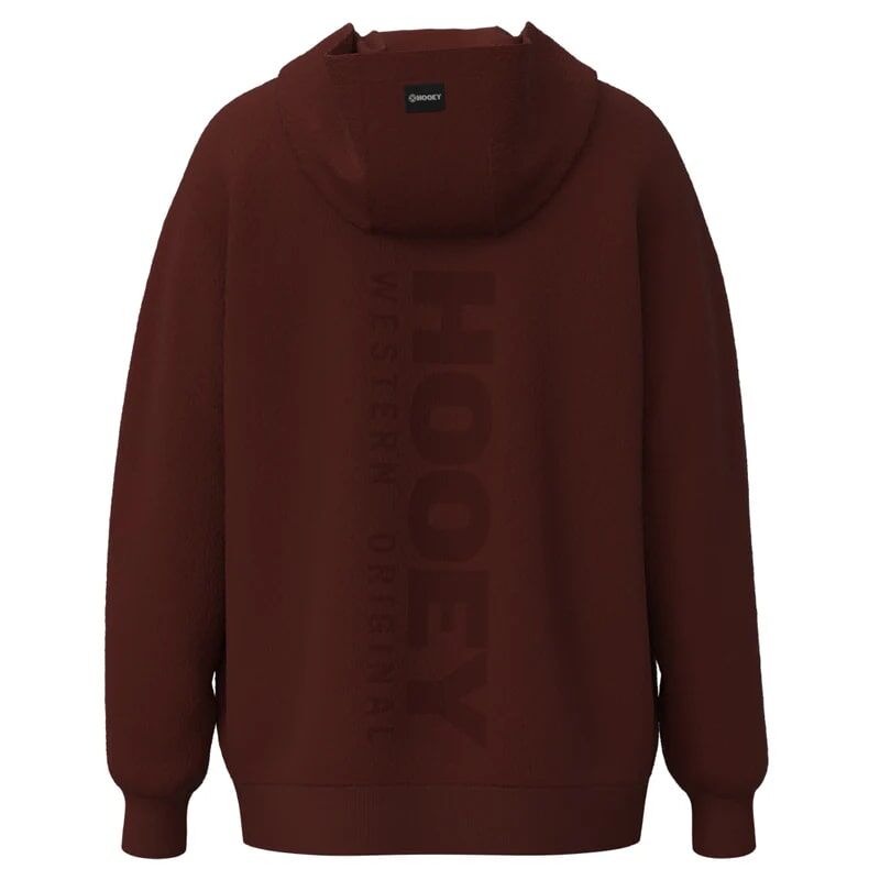 Hooey Men's Shadow Logo On Back Hoody in Red