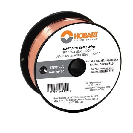 ER 70S-6 Carbon Steel Solid Wire .024 - 2-Lb Spool