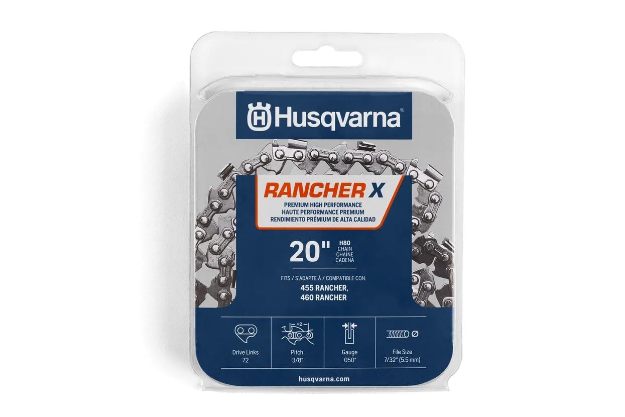 Husqvarna H80 Chainsaw Chain Full Chisel Chain .050-Ga, 3/8-In X 20-In