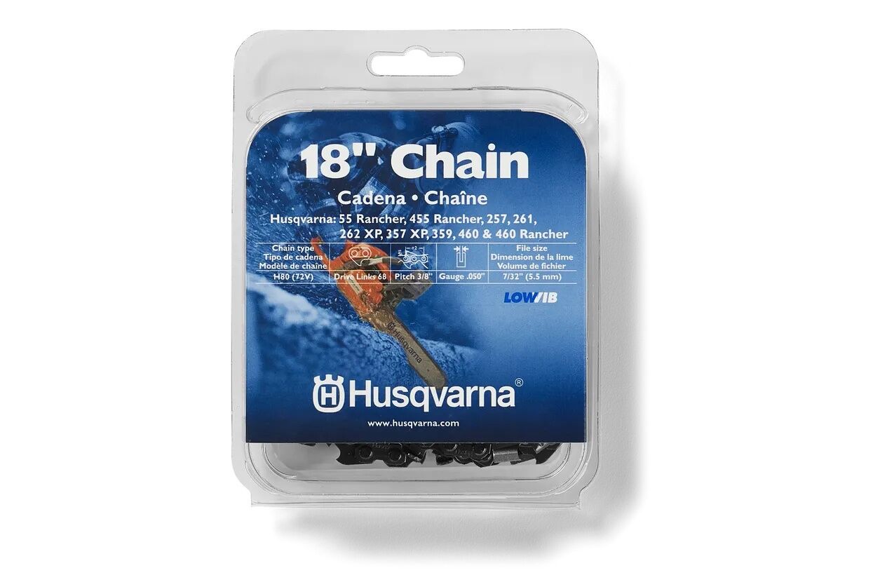 Husqvarna H80 Chainsaw Chain Full Chisel 3/8-In Pitch, .050 Gauge, 68 Drive Links