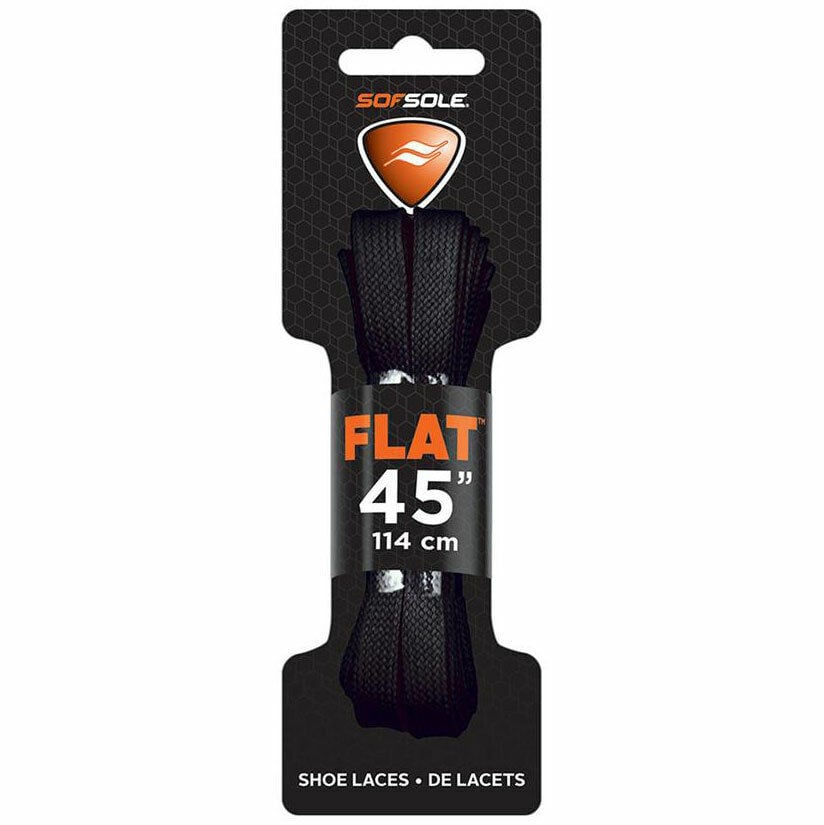 45" Black Athletic Flat Laces