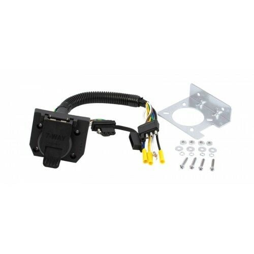 4-Way Flat Vehicle Connector To 7-Rv Or 4-Way Round Adapter