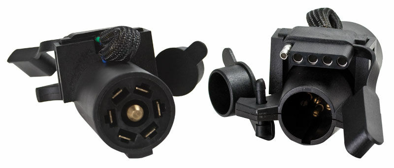 7-Rv Vehicle Connector To 4-Way Or 5-Way Flat Or 6-Way Round Adapter