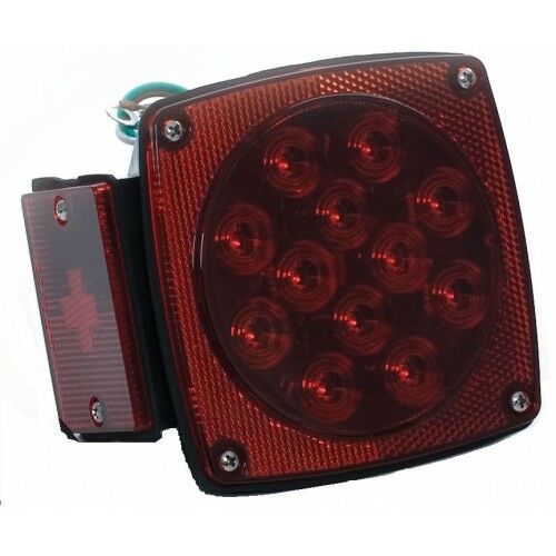 Light Led Stop/Tail/Turn 41/2 Sq W/License Light
