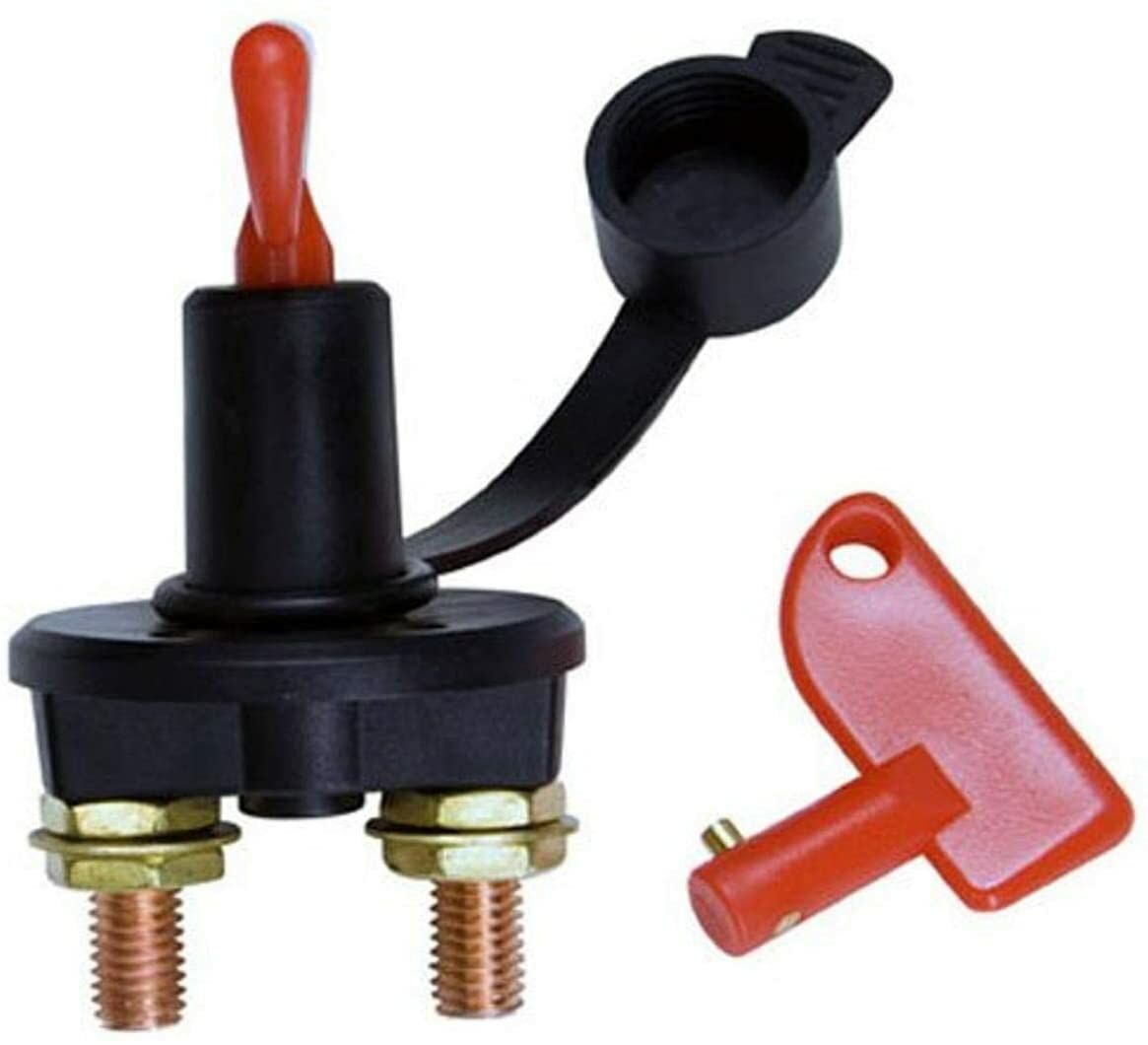 Uriah Products Uv418600 Battery 2 Keys Cut-Off Switch, 12V Dc, 50A, Black/Red