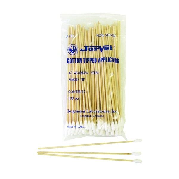 JorVet Cotton Tip Applicator, 6-In, 100-Pk