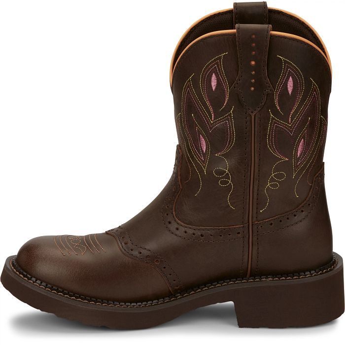 Justin Women's Gemma 8-in Western Boot in Dark Brown