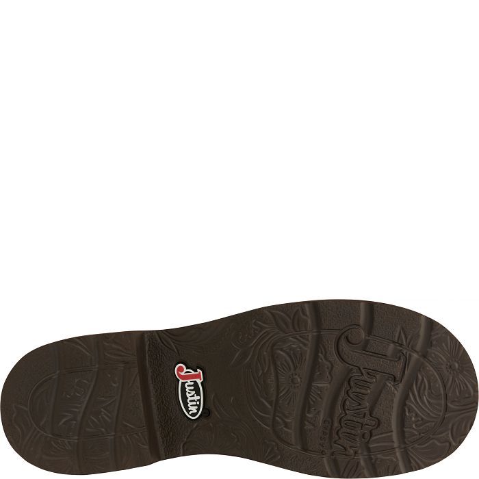 Justin Women's Gemma 8-in Western Boot in Dark Brown