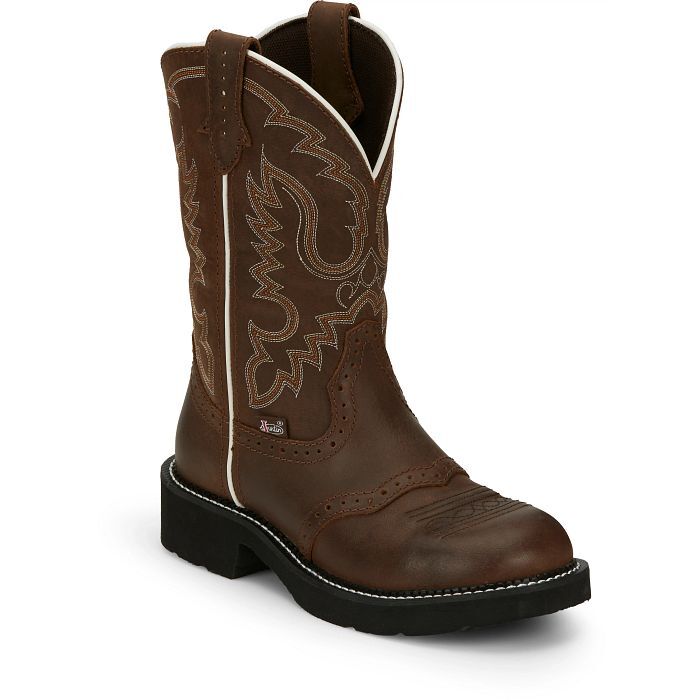 Justin Women's Inji 11-In Western Boot in Aged Bark