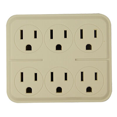 Master Electrician 6-Outlet Ivory Outlet Tap