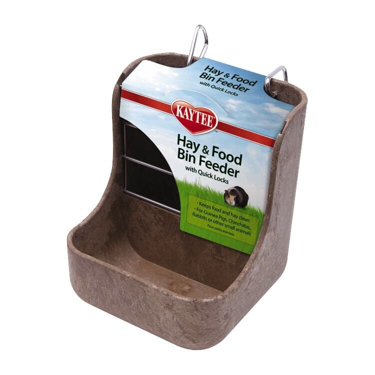 Kaytee Hay & Food Bin Feeder with Quick Locks