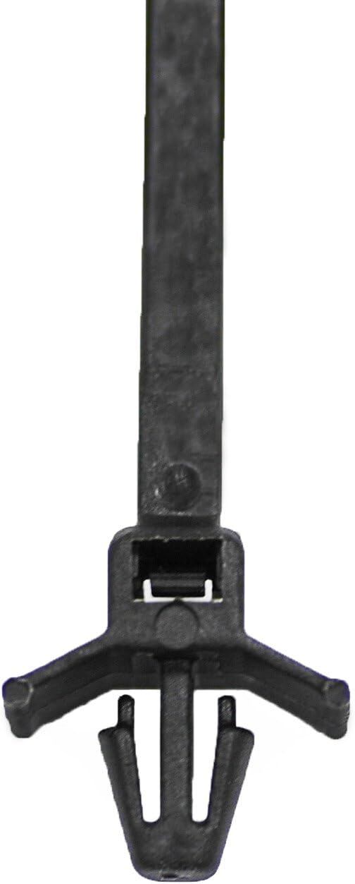 Pro Tie Black Arrowhead Push Mount 50-Lb Tensile Strength 7.9-in Cable Ties, 100-Pk