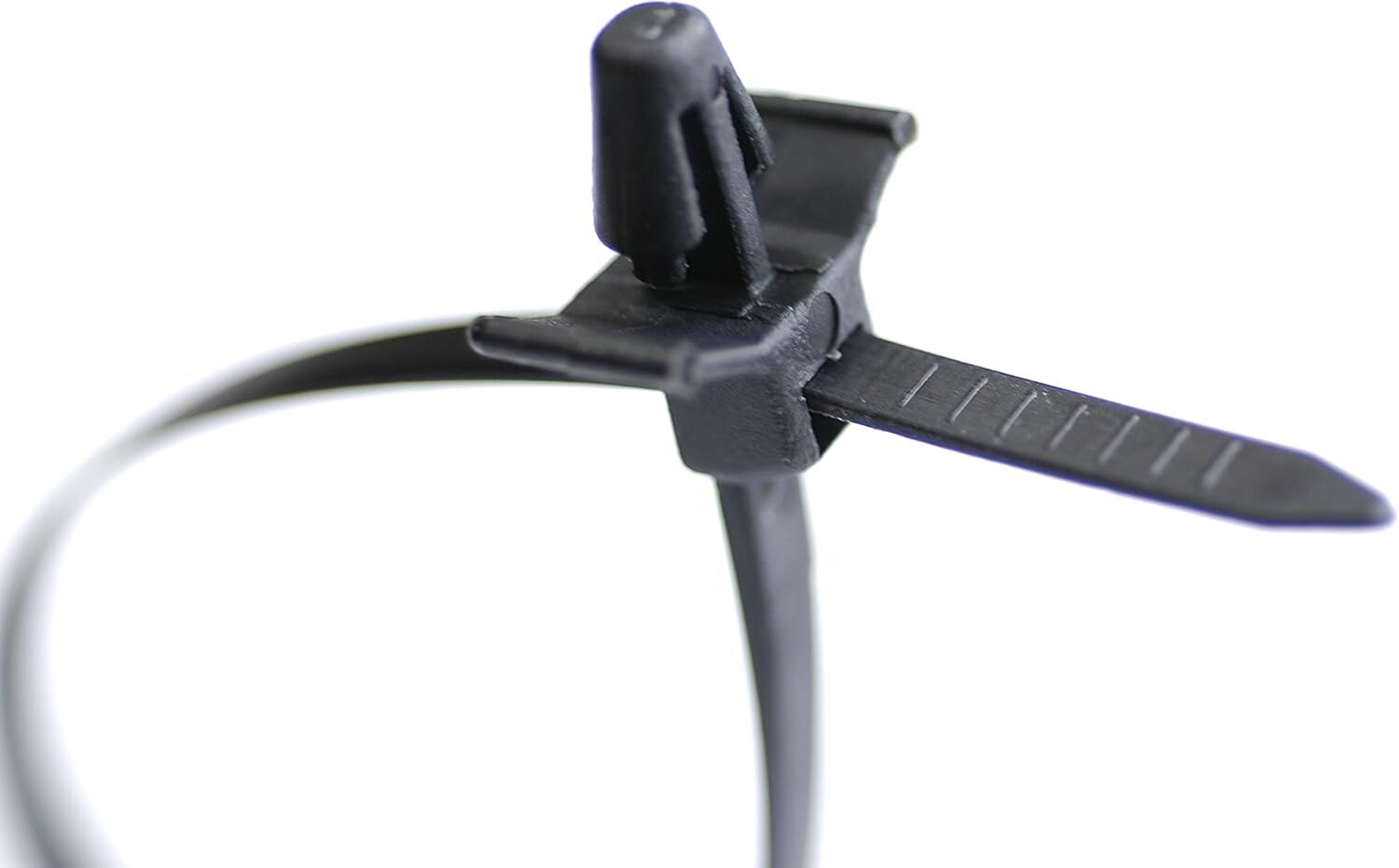 Pro Tie Black Arrowhead Push Mount 50-Lb Tensile Strength 7.9-in Cable Ties, 100-Pk
