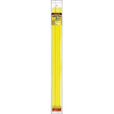 Pro Tie Yellow Reuseable Quick Release 200-Lb Tensile Strength 29-In Cable Tie,5-Pk