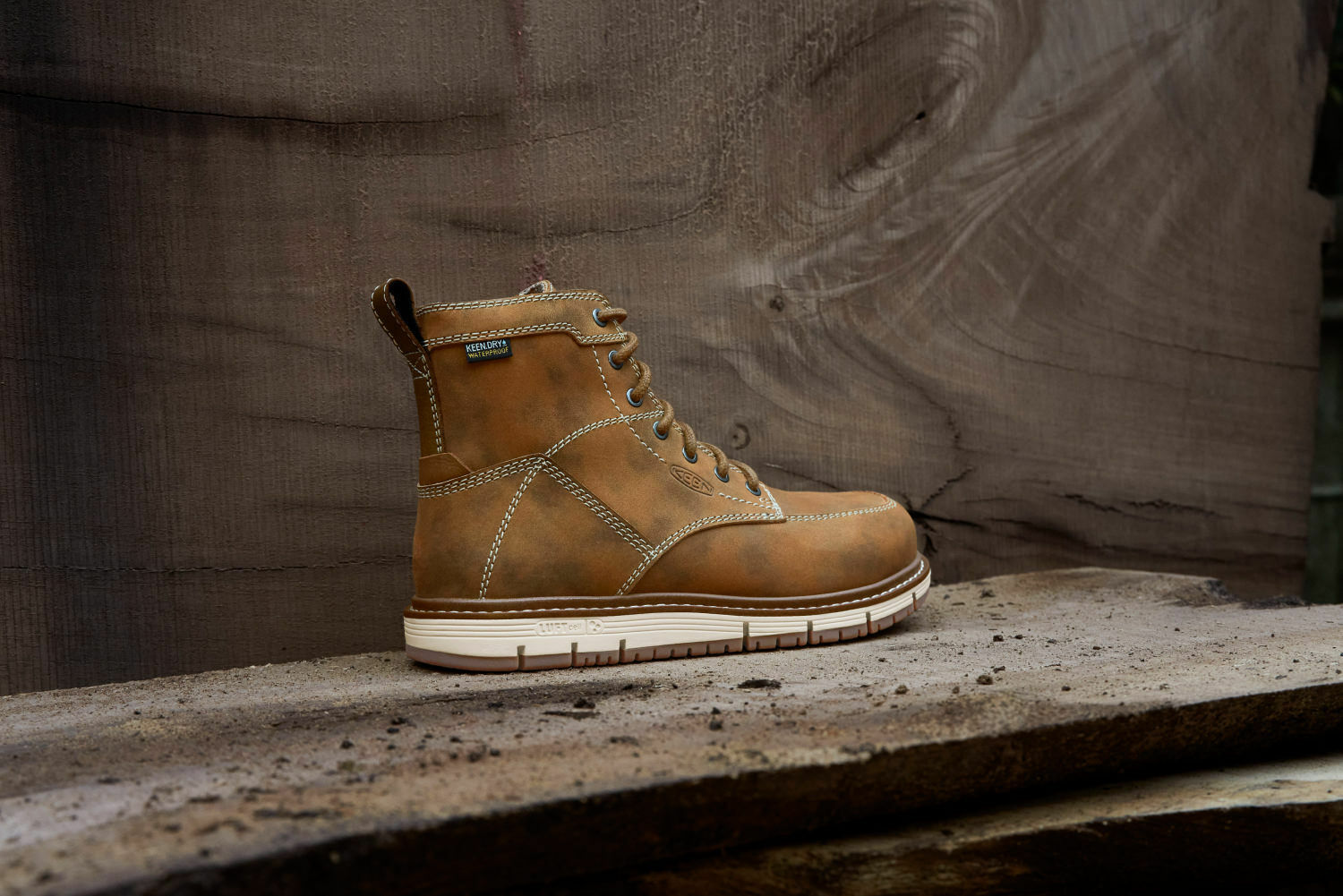 Women's San Jose 6-In Waterproof Work Boot Aluminum Toe in Almond