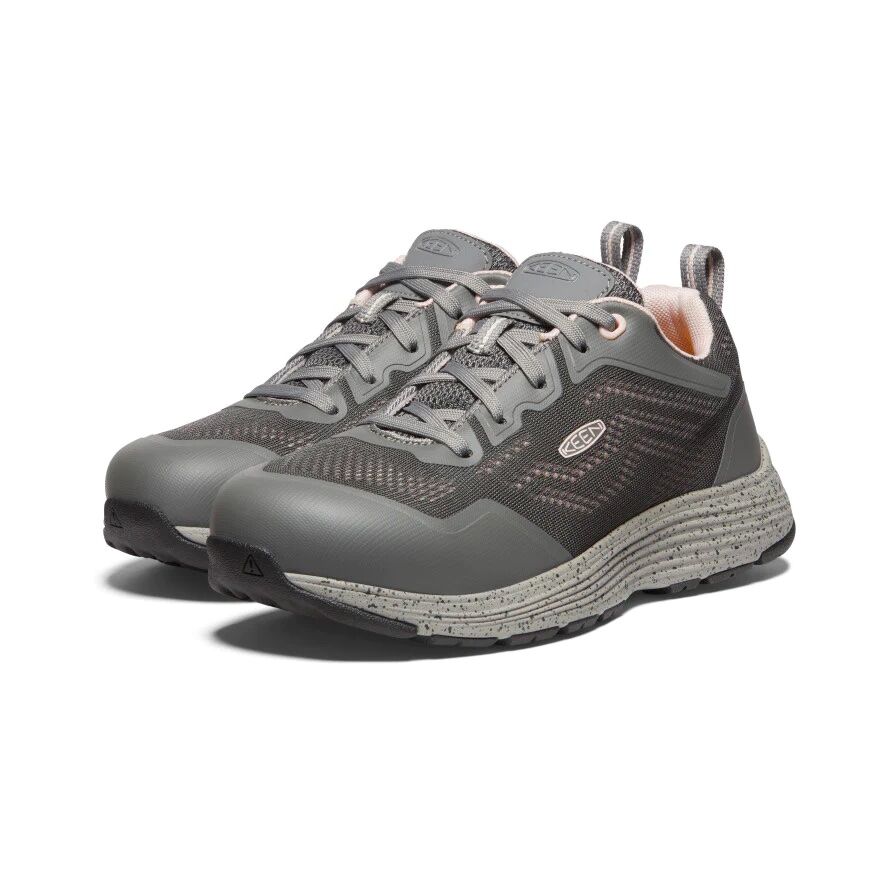 Keen Women's Sparta 2 Aluminum Toe Work Sneaker in Steel Grey