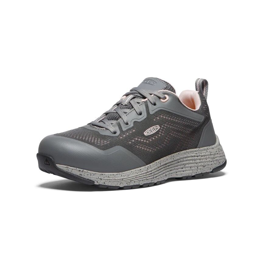 Keen Women's Sparta 2 Aluminum Toe Work Sneaker in Steel Grey