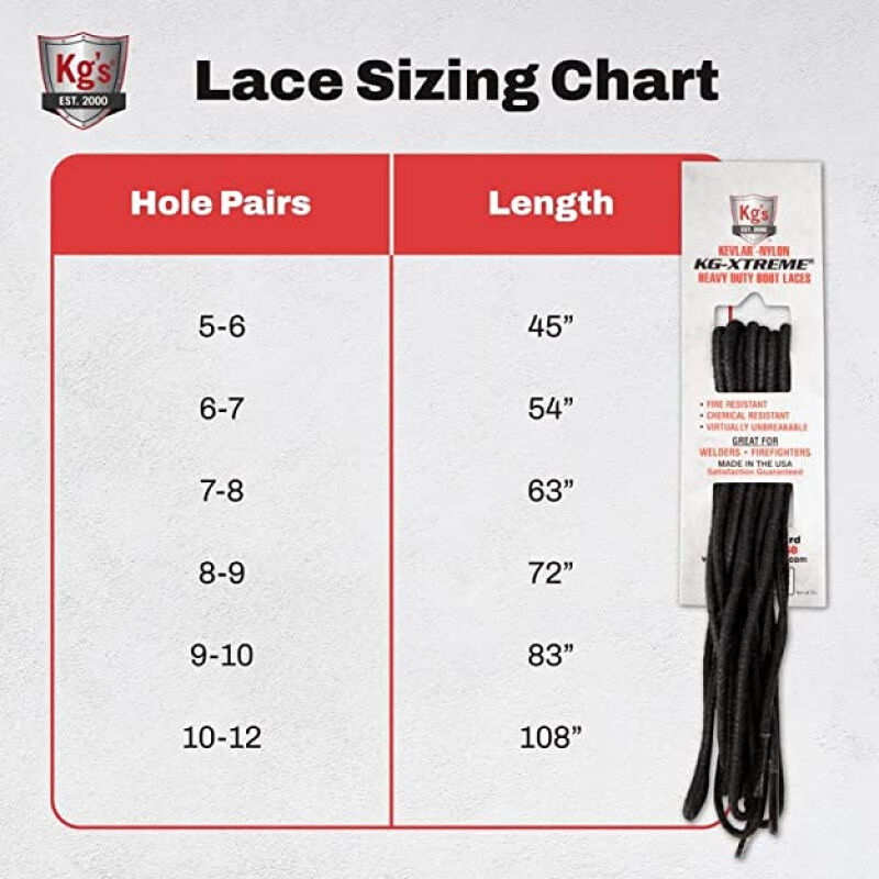 KG's Boot Guard KG-EXTREME Heavy Duty Boot Laces, 84-In