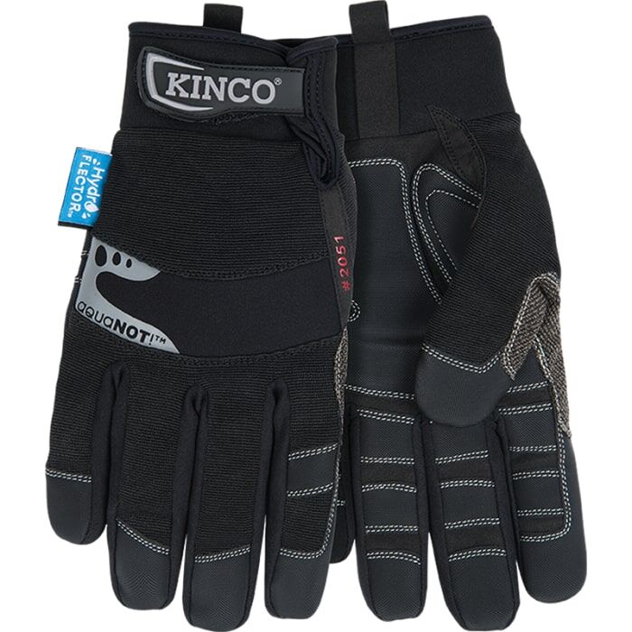 Kinco Men's KincoPro HydroFlector Lined Waterproof Synthetic With Pull Strap in Black